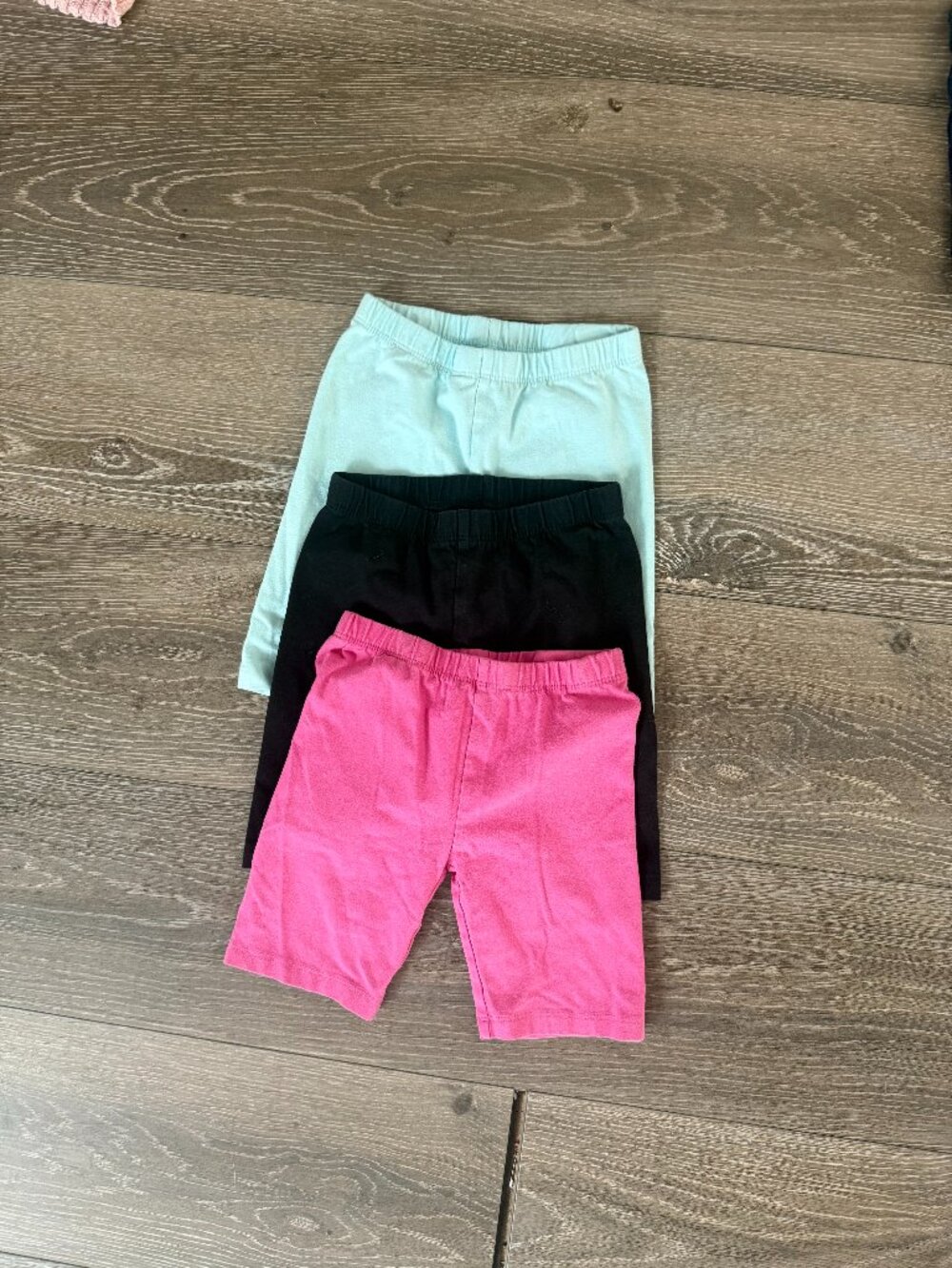 Children's Place Girls Bike Shorts Bundle - Mint, Black & Pink Size 5/6